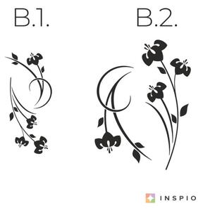 INSPIO-výroba darčekov a dekorácií - Nálepka na stenu - Kvety