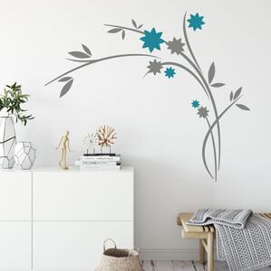 INSPIO-výroba darčekov a dekorácií - Nálepky na stenu - Prepletené kvety