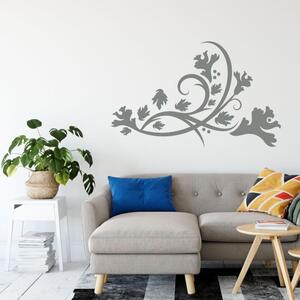 INSPIO-výroba darčekov a dekorácií - Nálepka na stenu - Kvetinový ornament