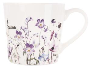 Biely/fialový porcelánový hrnček 430 ml Louka – Orion
