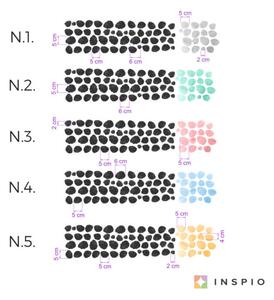 INSPIO-textilná prelepiteľná nálepka - Nálepky- Fľaky na stenu vo farbách