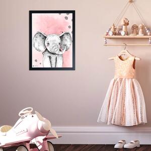 INSPIO-dibondový obraz - Obraz do detskej izby - Farebný so slonom