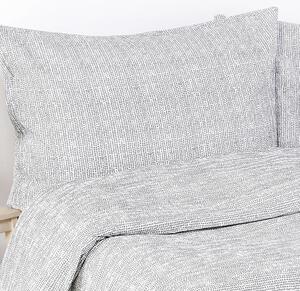 Goldea krepové posteľné obliečky - vzor 809 drobné sivé tvary na bielom 240 x 200 a 2ks 70 x 90 cm