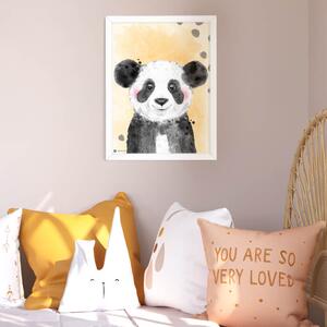 INSPIO-dibondový obraz - Obraz s rámom do detskej izby - Farebný s pandou