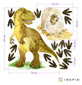 INSPIO-textilná prelepiteľná nálepka - Tyrannosaurus rex - nálepky pre chlapcov