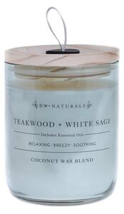 Vonná sviečka v skle Teakwood and White Sage 500g