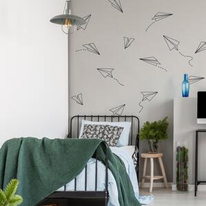 INSPIO-výroba darčekov a dekorácií - Papierové lietadielka - nálepky na stenu