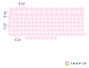INSPIO-textilná prelepiteľná nálepka - Bodky a guličky v 2 veľkostiach v rôznych odtieňoch