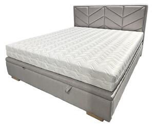 Manželská čalúnená postele (ALMA 160 x 200, 180 x 200) Sivá