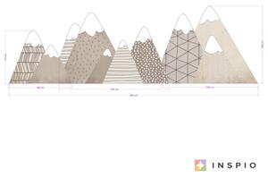 INSPIO-textilná prelepiteľná nálepka - Samolepky na stenu KOPCE neutrálne