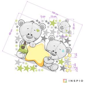 INSPIO-textilná prelepiteľná nálepka - Nálepka na stenu Macovia s menom Hviezdy