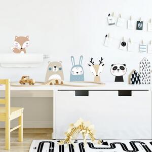 INSPIO-textilná prelepiteľná nálepka - Zvieratká - textilné nálepky do detskej izby
