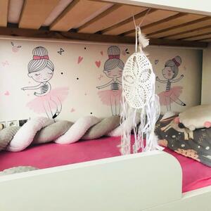 INSPIO-textilná prelepiteľná nálepka - Samolepky na stenu - Malé baleríny