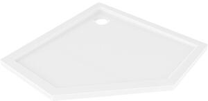 Mexen Flow Slim, päťuholníková sprchová vanička 80 x 80 cm, biela lesklá, 46P108080