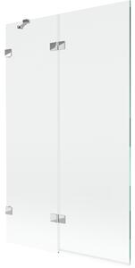 Mexen Lunar, 2-krídlová vaňová zástena ľavá 110 x 150 cm, číre sklo, chrómová, 897-110-100-01-00-L
