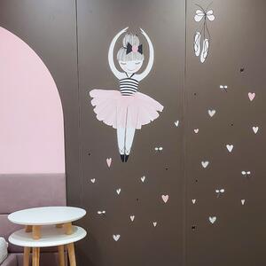 INSPIO-textilná prelepiteľná nálepka - Dievčenská nálepka na stenu Baletka