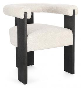 Jedálenská stolička Agape čierna/krémová