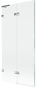 Mexen Lunar L, 2-krídlová vaňová zástena ľavá 90 x 150 cm, číre sklo, chrómová, 897L-090-100-01-00-L