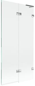 Mexen Lunar L, 2-krídlová vaňová zástena pravá 90 x 150 cm, číre sklo, chrómová, 897L-090-100-01-00-P
