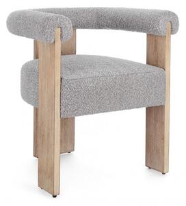 Jedálenská stolička Agape natural/sivá