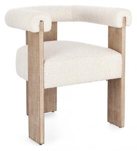 Jedálenská stolička Agape natural/krémová