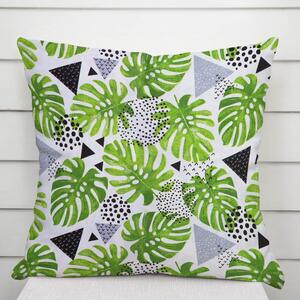 Biante Bavlnená obliečka na vankúš Sandra SA-175 Zelené listy Monstera 70 x 90 cm