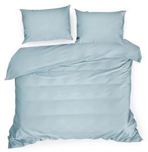 Svetlomodré posteľné obliečky NOVA z bavlneného saténu 140x200 cm, 70x90 cm