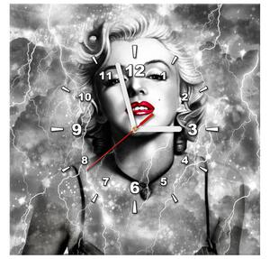 Obraz s hodinami Elektrizujúca Marilyn Monroe Rozmery: 40 x 40 cm
