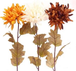 Umelá jesenná chryzantéma, v. 74 cm, sada 3 ks