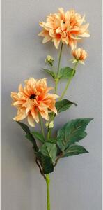 Umelá georgína, v. 75 cm, sada 3 ks, oranžová