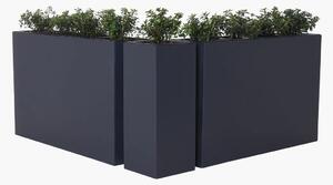 Rohové kvetináče CORNER, sklolaminát, 75*264, antracit