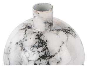 Bielo-čierny železný svietnik PT LIVING Marble, výška 10 cm