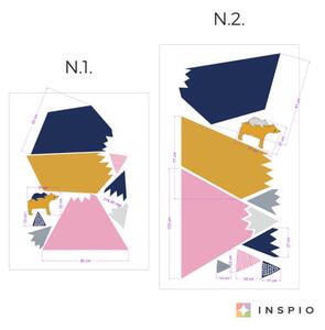 INSPIO-textilná prelepiteľná nálepka - Nálepky hôr pre chlapca a dievča
