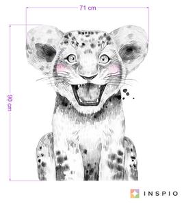 INSPIO-textilná prelepiteľná nálepka - Nálepka - Veľké zviera v čiernobielej