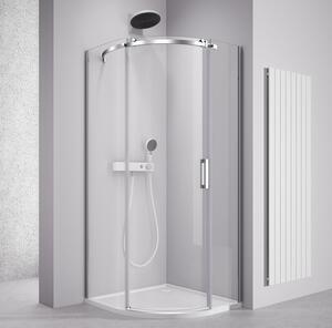 Polysan Polysan, THRON ROUND štvrťkruhová sprchová zástena 900x900mm, číre sklo, ľavá, TL2690-5005