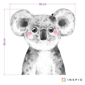 INSPIO-textilná prelepiteľná nálepka - Nálepka - Veľká koala v čiernobielej
