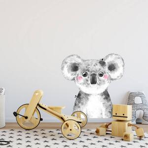 INSPIO-textilná prelepiteľná nálepka - Nálepka - Veľká koala v čiernobielej
