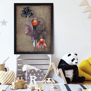 INSPIO-dibondový obraz - Obraz do detskej izby - Otec so synčekom