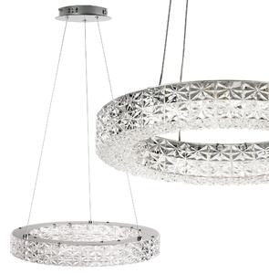 Toolight Toolight, LED stropné krištáľové svietidlo 40cm, 24W, 4000K, MS004-CP, chrómová, OSW-09614