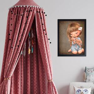 INSPIO-dibondový obraz - Obraz do detskej izby - Dievčatko so srnkou