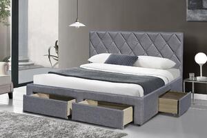 Čalúnená posteľ so zásuvkami Betina 160x200 - popol
