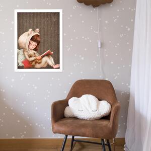 INSPIO-dibondový obraz - Obraz do detskej izby - Dievča s knihou