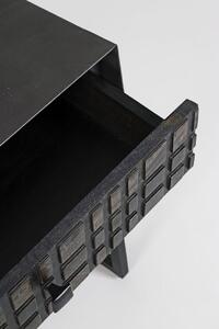 MUZZA Nočný stolík dorset čierny 50 x 55 cm