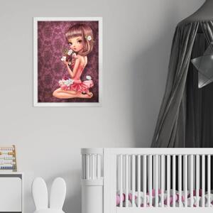 INSPIO-dibondový obraz - Obraz na stenu - Dievča s malým ježkom