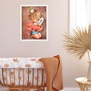 INSPIO-dibondový obraz - Obraz na stenu - Dievča s húskou