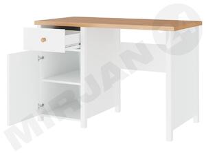 Písací stôl KS (biela + dub nash). Vlastná spoľahlivá doprava až k Vám domov. 1058475