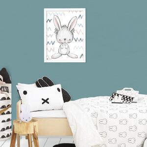 INSPIO-dibondový obraz - Obrazy do detskej izby - Sivý zajko