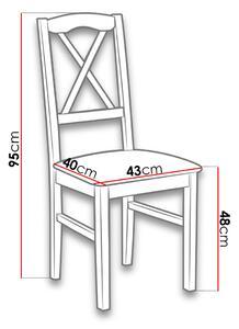 Okrúhly stôl so 4 stoličkami - AL55, Morenie: biela, Poťahové látky: 26x - Kronos 22 Mirjan24 5902928237733