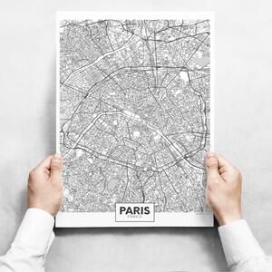 INSPIO-dibondový obraz - Obrazy na stenu - Map of Paris