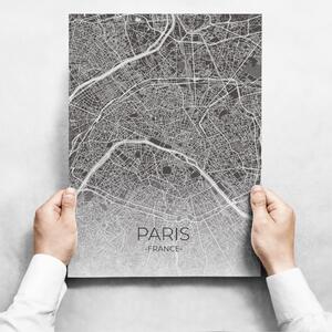 INSPIO-dibondový obraz - Obrazy na stenu - Map Of Paris II